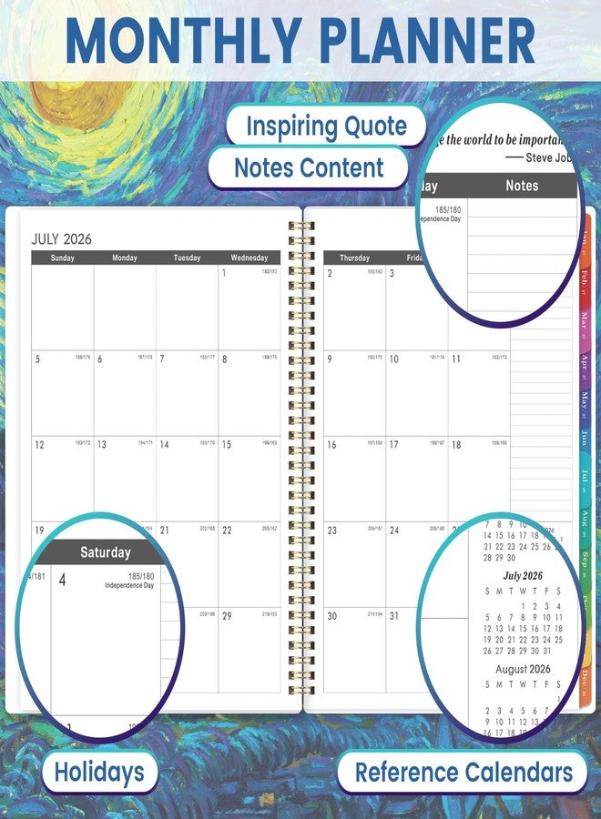 BooQool 2026-2029 Monthly Planner/Calendar - 3 Year Monthly Planner 2026-2029, July 2026 - June 2029, 8.5" x 11", 3 Year Calendar2026-2029 with Colorful Tabs, Notes Pages, Inner Pocket - Image 3