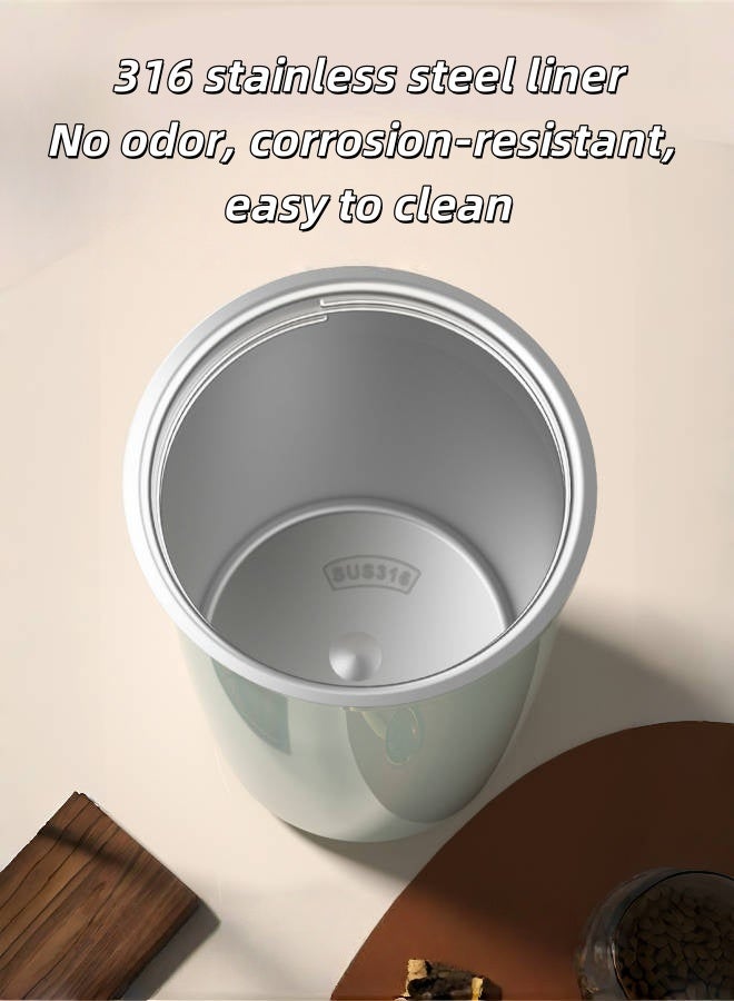 Saudi Select Travel Coffee Mug, 300ml Insulated Beverage Cup With Leakproof Lid, Long Lasting Coffee Tumbler With Lid And Straw, Travel Coffee Thermos  for Hot Drinks BPA-Free (White) - Image 3