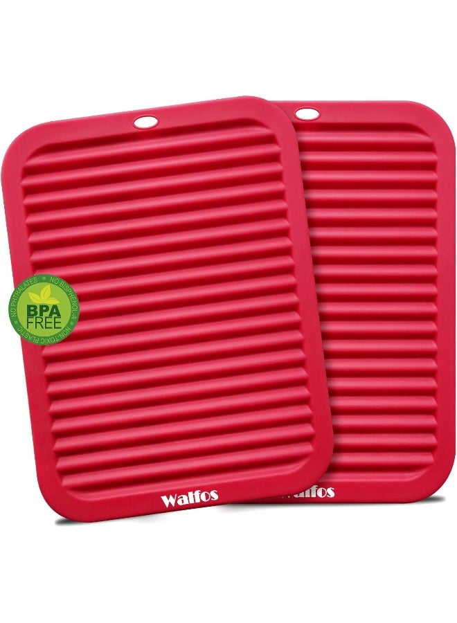 Walfos Silicone Trivets For Hot Pots and Pans - Heat Resistant Hot Pads For Kitchen Counter- Multi-Purpose & Versatile Trivet Mat - Durable & Flexible Silicone Hot Pad  - Image 1