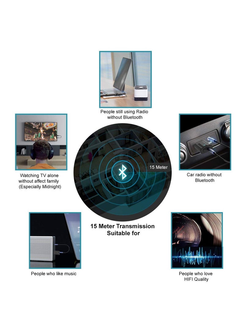 SYOSI - 5.0 USB Bluetooth Adapter Dongle T10, SYOSI Bluetooth Transmitter Receiver Support All Windows Laptop - Image 1