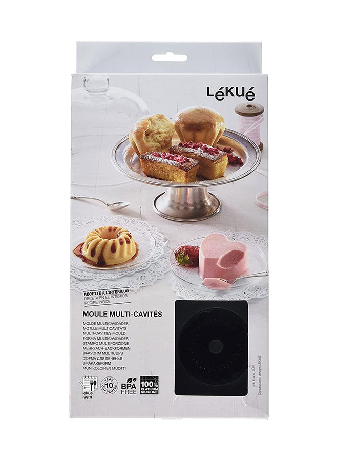 Lekue 6-Cavities Professional Mini Savarin Black - Image 3