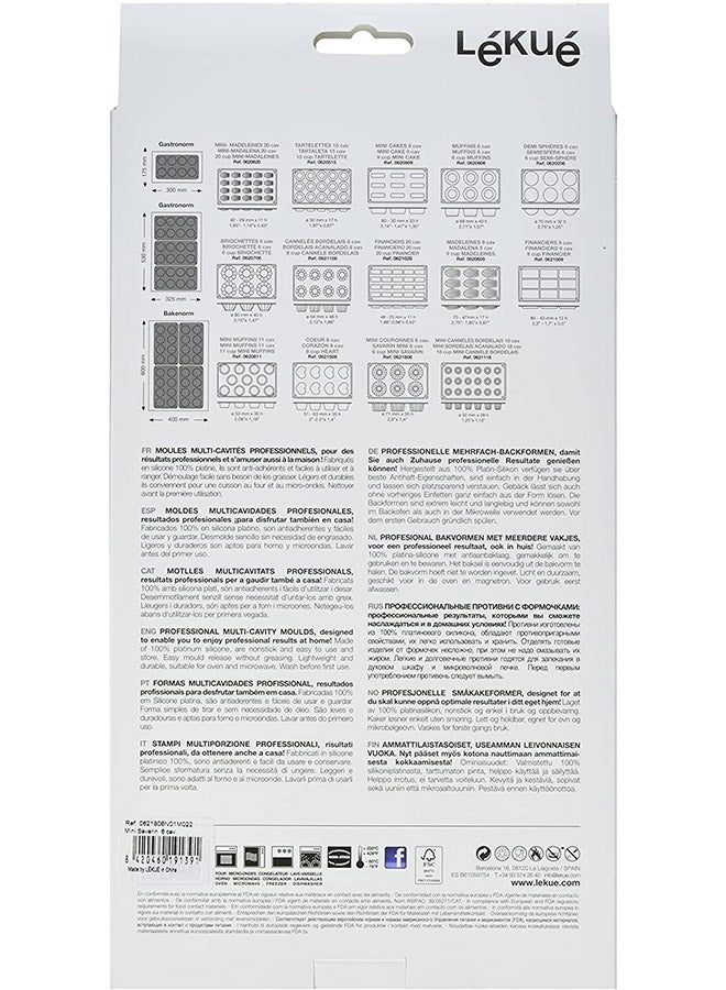 Lekue 6-Cavities Professional Mini Savarin Black - Image 4