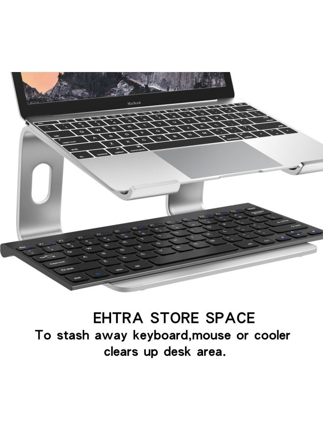 Notebook Stand Macbook Desktop Heightening Hollow Heat Dissipation Base Lifting Computer Stand M-type Wrist Support-Color:MD-5 Notebook Bracket: Silver - Image 3