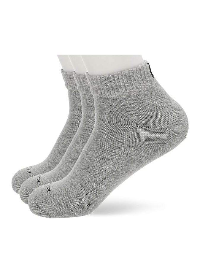 COTTONIL Mid Neck Socks - Bundle of 3 Grey Socks  - Image 1