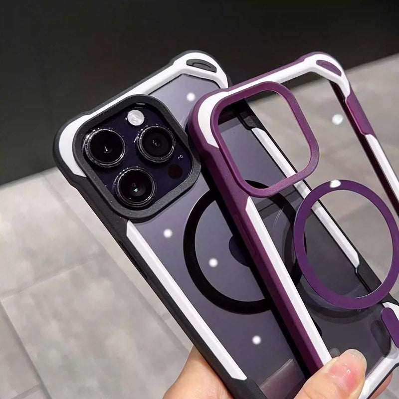 Blue Hard Hybrid Bumper Shockproof Magnetic Armor Case For iPhone 13 - Image 5