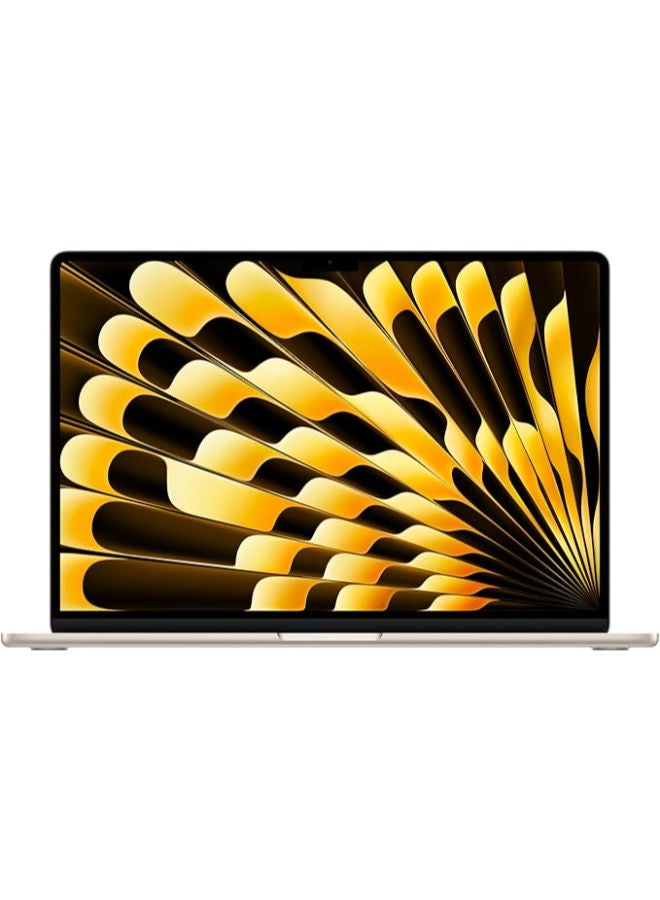 ابل  MacBook Air Laptop with 15 Inch | M4 chip 10‑core GPU | 16GB RAM | 256GB SSD|English | Starlight - Image 1