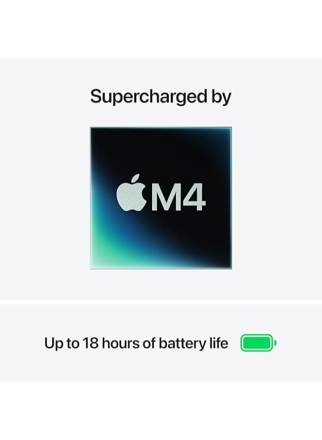 ابل  MacBook Air Laptop with 15 Inch | M4 chip 10‑core GPU | 16GB RAM | 256GB SSD|English | Starlight - Image 3