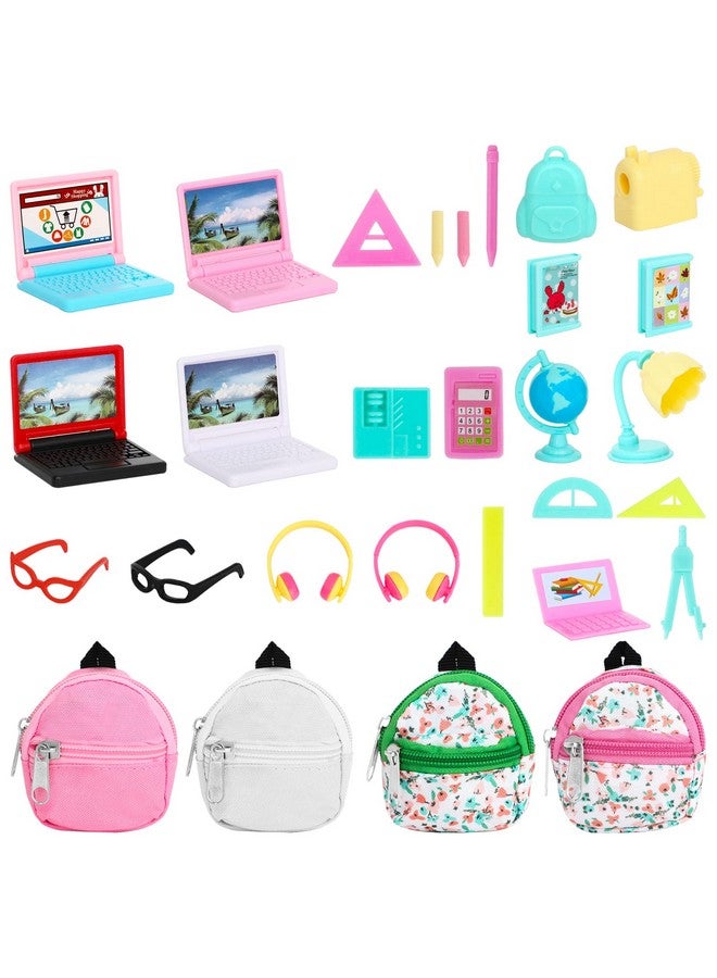 SOTOGO 29 Pieces Doll House School Supplies Mini School Accessories Dollhouse Toy Home Miniature Model Diy Doll Accessories - Image 1