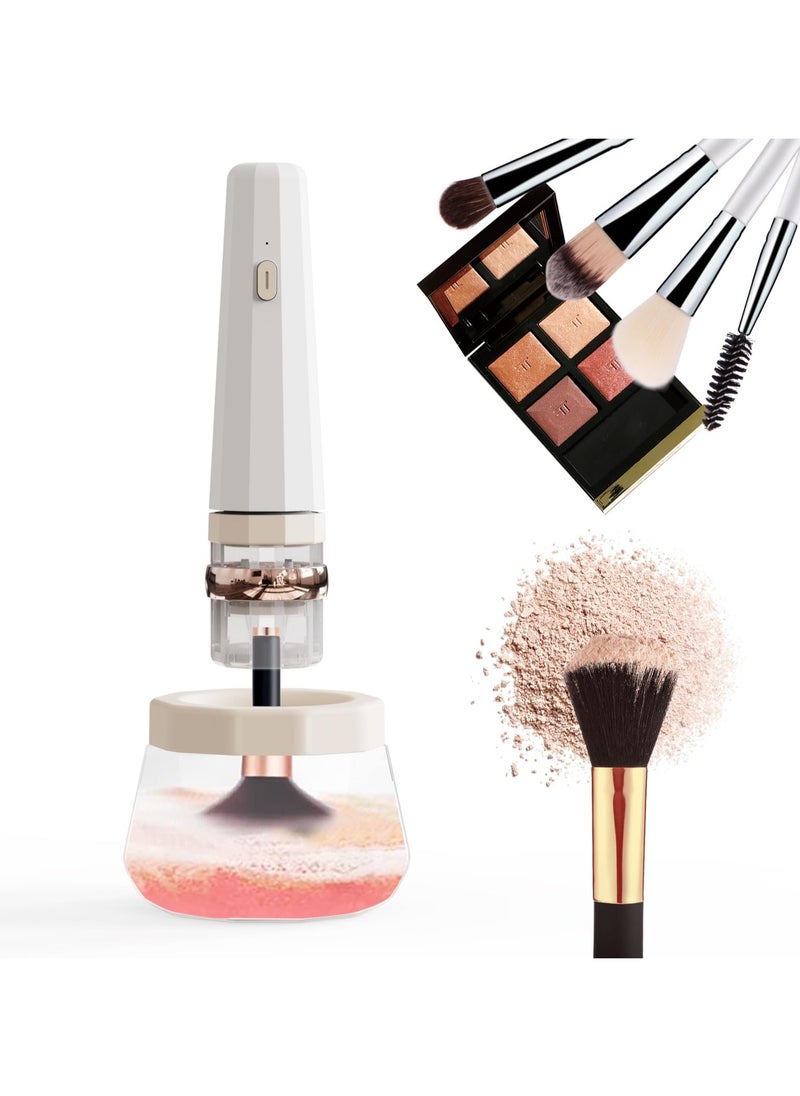 SYOSI Makeup Brush Cleaner and Dryer, Super Fast Brush Cleaner Machine, Electric Cosmetic Brush Spinner, Rechargeable Makeup Brush Tools for All Size Brushes  - Image 1