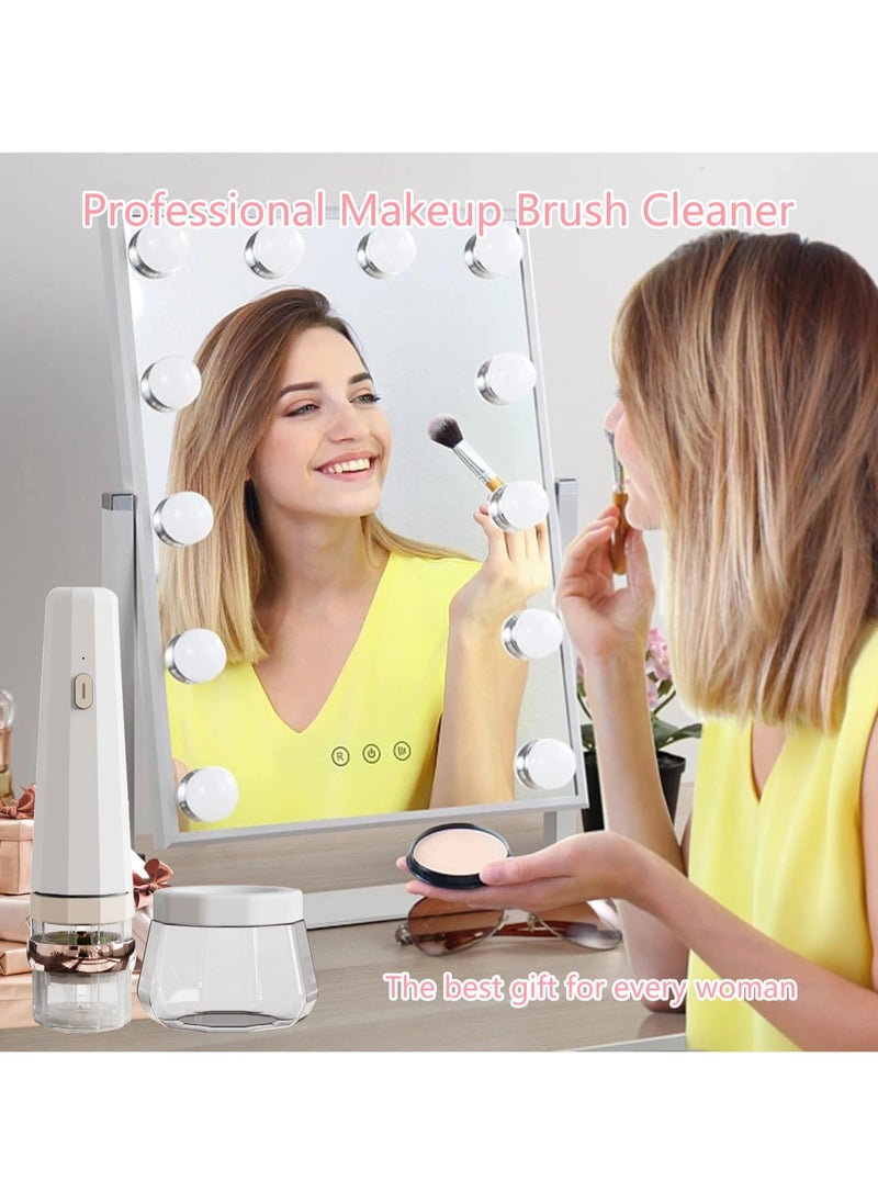 SYOSI Makeup Brush Cleaner and Dryer, Super Fast Brush Cleaner Machine, Electric Cosmetic Brush Spinner, Rechargeable Makeup Brush Tools for All Size Brushes  - Image 2