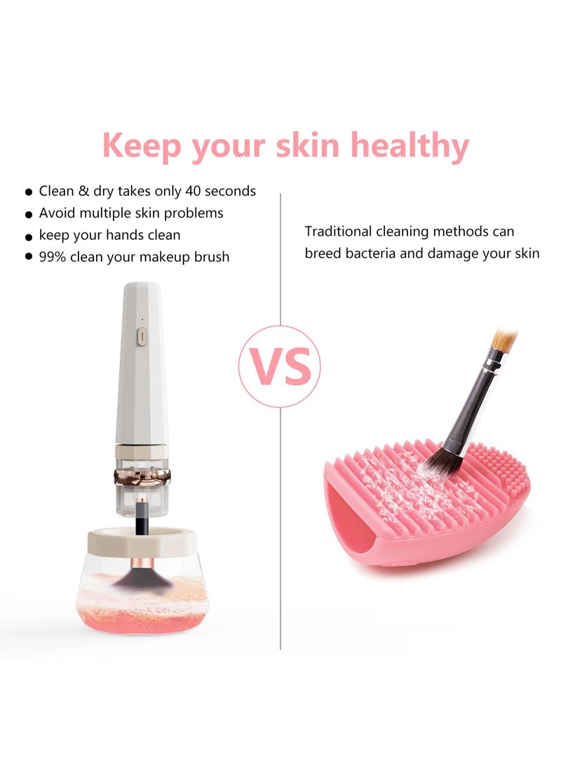 SYOSI Makeup Brush Cleaner and Dryer, Super Fast Brush Cleaner Machine, Electric Cosmetic Brush Spinner, Rechargeable Makeup Brush Tools for All Size Brushes  - Image 5