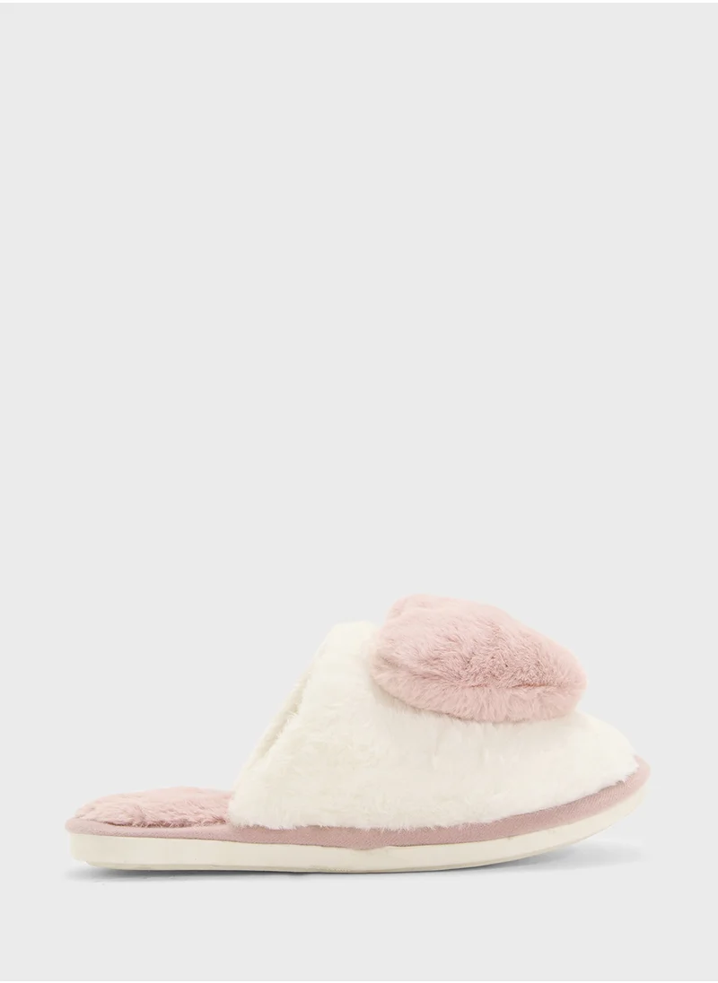 جينجر Heart Bedroom Slipper