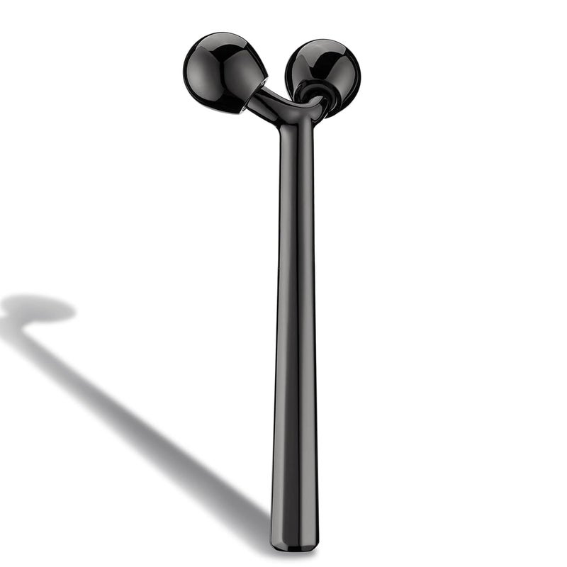 رولر الوجه تيكسون، جهاز تدليك معدني للوجه، أداة تدليك للوجه (أسود)