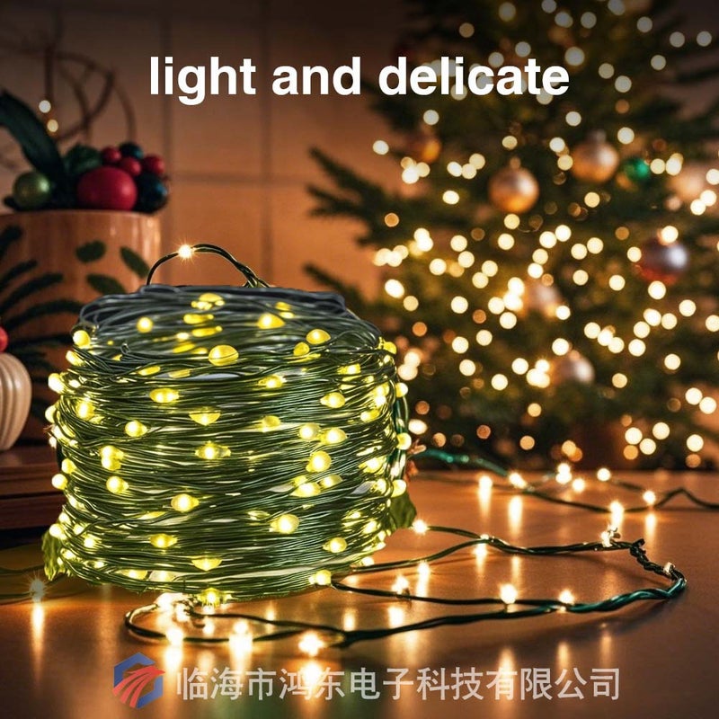 Led Copper Wire Lights  Tree Starry Lights Outdoor Green Line Atmosphere Lights String Solar  Lights - Image 5