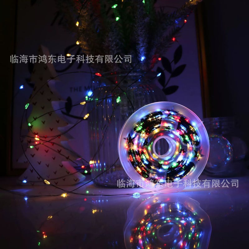 Led Copper Wire Lights  Tree Starry Lights Outdoor Green Line Atmosphere Lights String Solar  Lights - Image 3