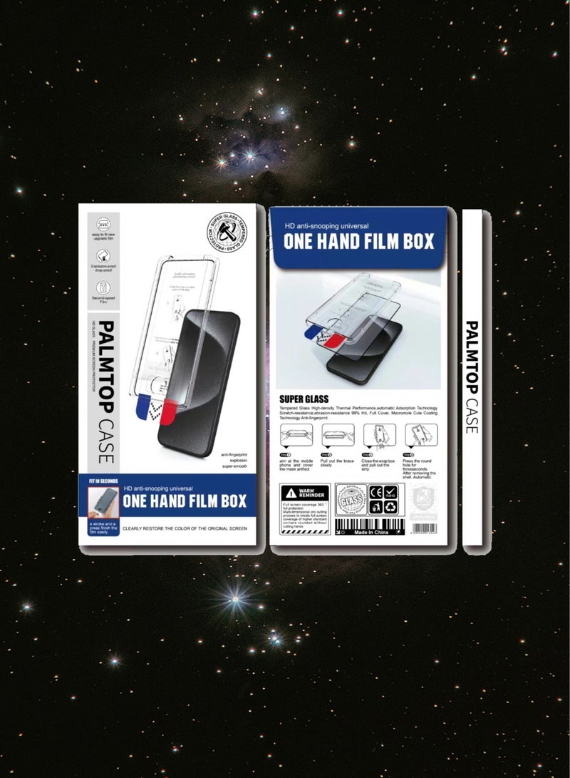 HD Screen Protector For iPhone 15 with Dust Remover  One-Hand Easy Film Box - Image 2
