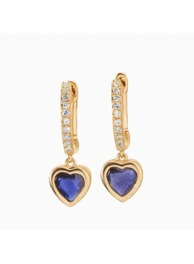 Midnight Chroma Heart Dangle Hoops