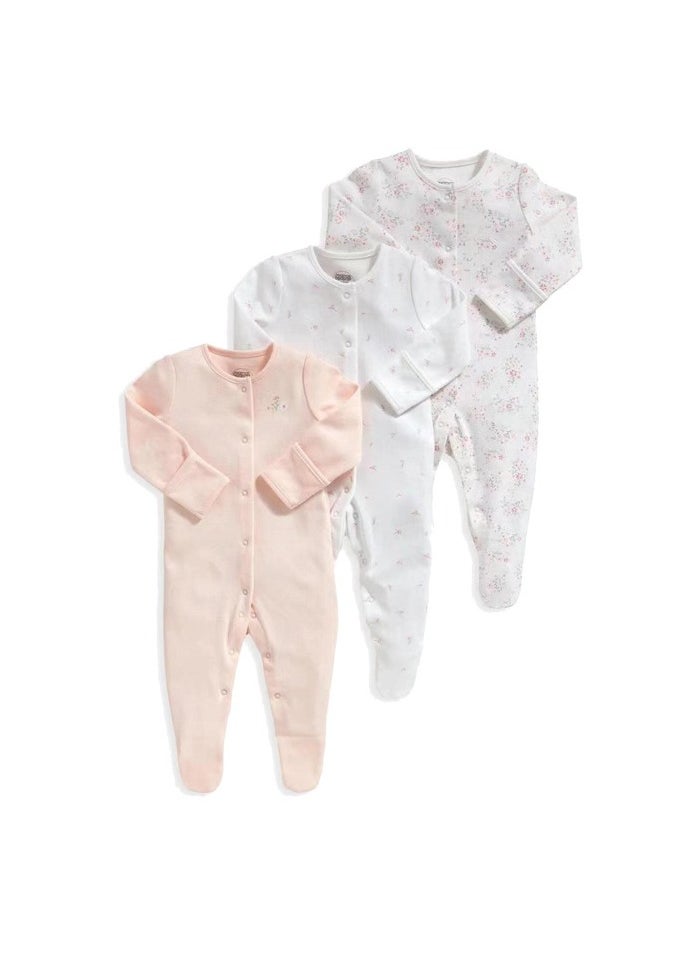 Infant And Toddler Pure Cotton One-Piece Long-Sleeved Crawling Suit 3-Piece Set - Image 1