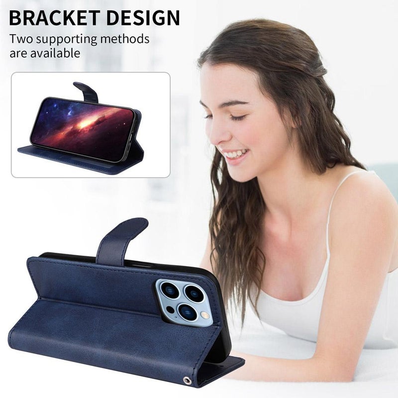 erorex For Tecno Pova 7 Pro 5G Classic Calf Texture Flip Leather Phone Case(Blue) - Image 4