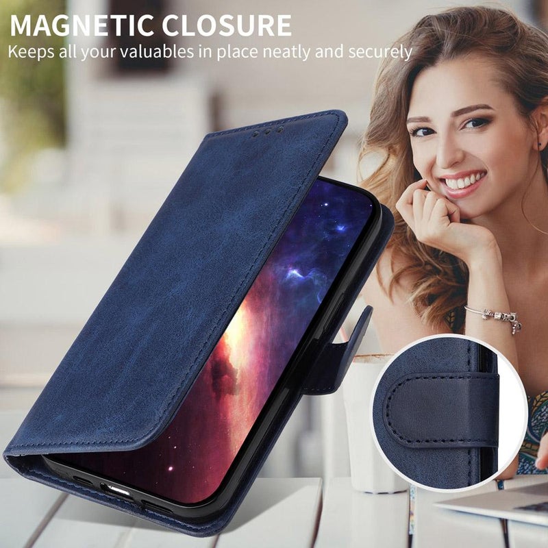 erorex For Tecno Pova 7 Pro 5G Classic Calf Texture Flip Leather Phone Case(Blue) - Image 5