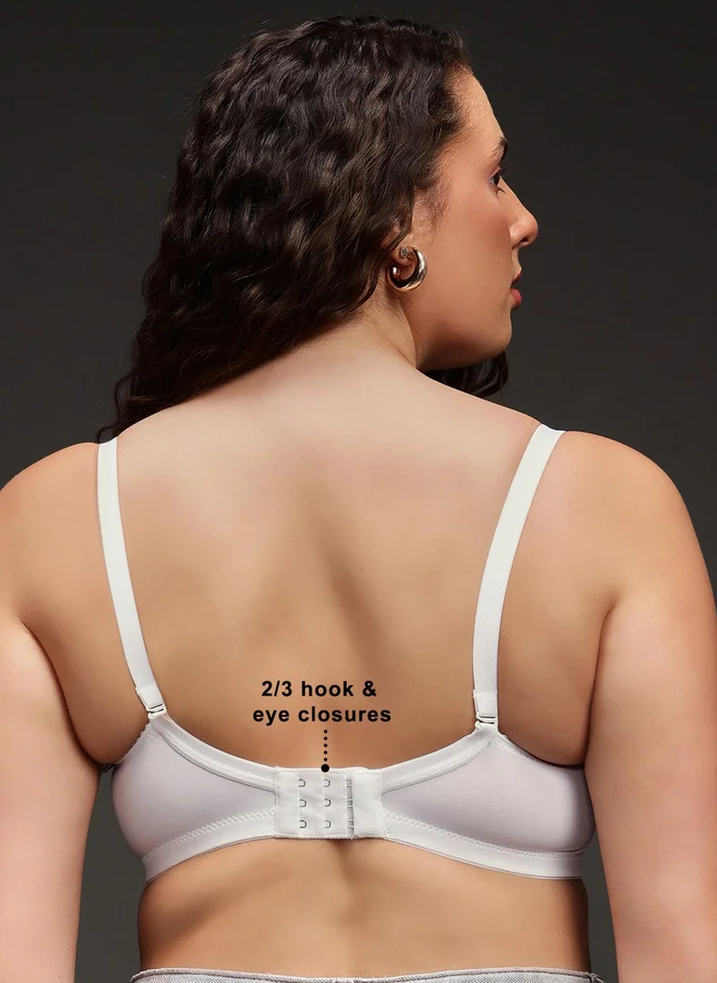 Clovia White Clovia Padded Non-Wired Full Coverage Multiway T-shirt Bra in White for Women | Best Price UAE