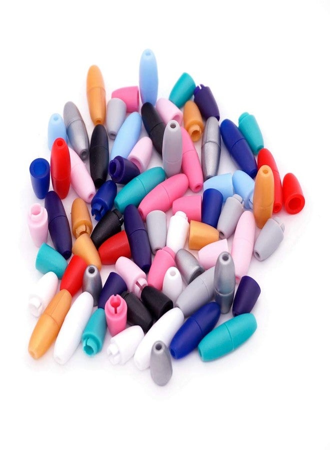 YUESUO 60 Sets Plastic Breakaway Clasps Safety Clasps Buckle Bead Barrel Connectors for Necklace Bracelets Jewelry DIY Craft Making Mix 12 Colors - Image 1