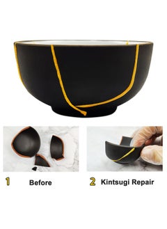 MUFUN Kintsugi Repair Kit Repair Your Meaningful Pottery With Gold Powder Glue Comes With Two Practice Ceramic Cups For Starter  - Image 2