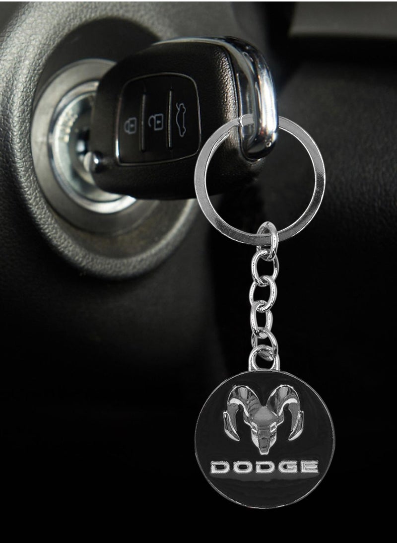 Dodge Metal Keychain, Dodge Car Logo Key Chain, Key Ring For Car.  - Image 2