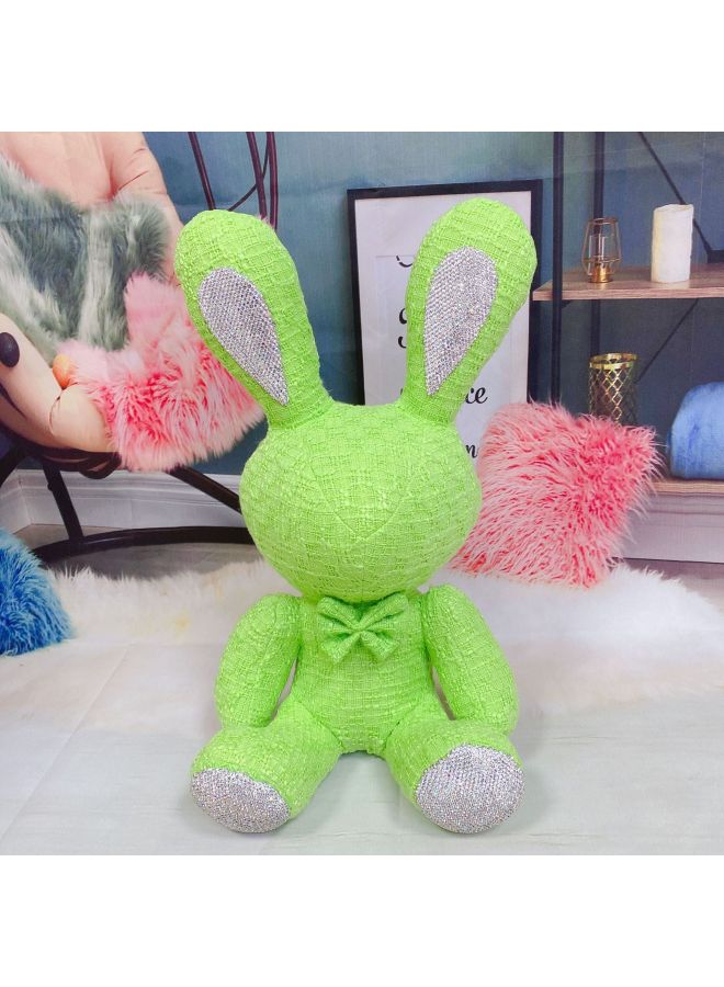 Diamond-encrusted Big Rabbit Manufacturers Internet-famous Children's Toys Birthday Gifts Grab Rag Dolls Plush Toys Wedding Gifts-Color:Lake Blue (fabric)-Height:38cm Big Rabbit With Drill - Image 5