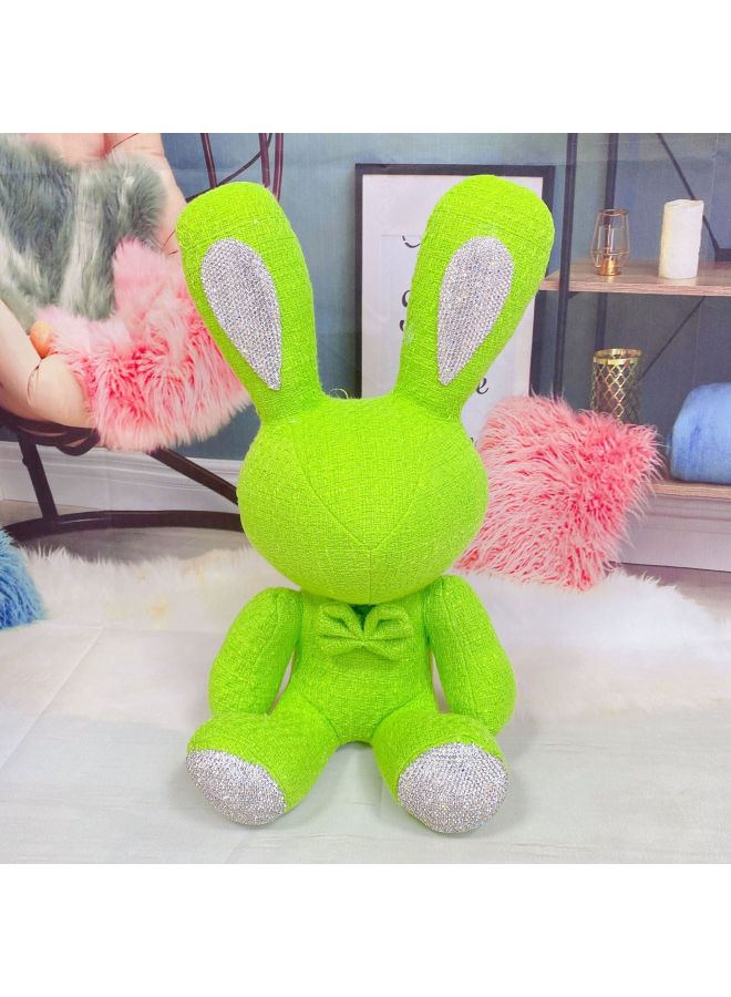 Diamond-encrusted Big Rabbit Manufacturers Internet-famous Children's Toys Birthday Gifts Grab Rag Dolls Plush Toys Wedding Gifts-Color:Lake Blue (fabric)-Height:38cm Big Rabbit With Drill - Image 2