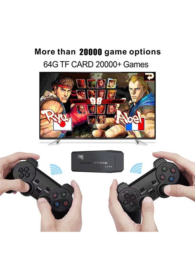 Generic - Retro Plug and Play Game Console with Dual Wireless Controllers, 4K HDMI Output, 2.4G HD Game Arcade PS1 Dual Handle, HDMI Home TV, 10,000 Games, Supports 25 Languages - Image 1