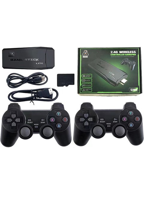 Retro Plug and Play Game Console with Dual Wireless Controllers, 4K HDMI Output, 2.4G HD Game Arcade PS1 Dual Handle, HDMI Home TV, 10,000 Games, Supports 25 Languages