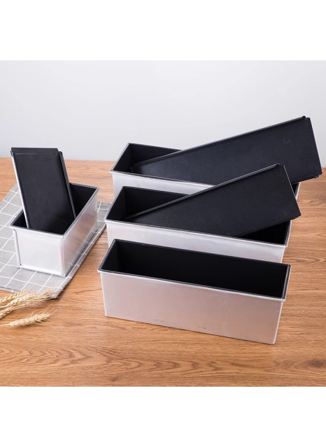 New Wheat Non-stick 450g Tusi Box With Lid 1000g Non-stick Toast Box Square Bag 1200g Bread Baking Mold-Color:450g Premium Non-stick With Lid