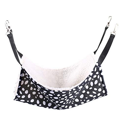 AKIRO for Kitten Cat Cage Cage Hammock, Hanging Bed Round Dot Tower Zebra Leopard Pattern Warm Pet Hammock, Soft Plush Hanging Cat Bed Mat Winter Warm Cotton - Image 2
