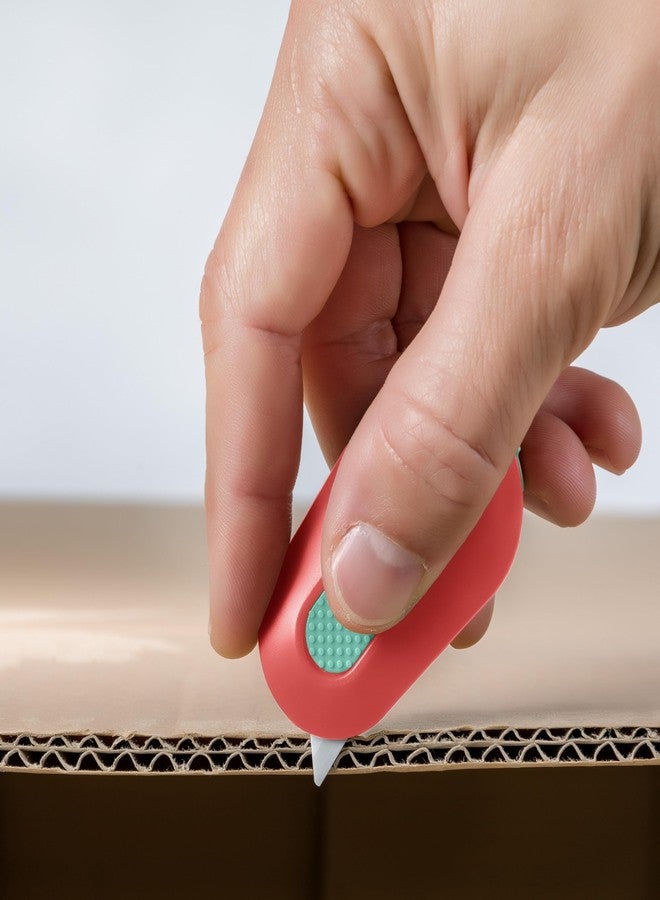 Slice Mini Box Cutter | Manual Retracting | Safe Ceramic Box Cutter Lasting 11x Longer than Metal | Box Opener | 1 Pack | Orange - Image 4