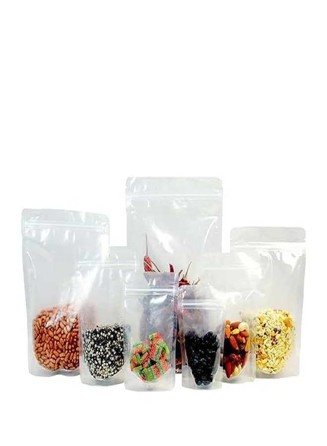 Awadh Transparent Standup Zipper Pouch | Reusable LDPE Zip Lock Bag for Food Storage | Product Packing Pouch | Clear Zip Seal Pouch For Travel and Home Use | (pack of 120) - Image 4