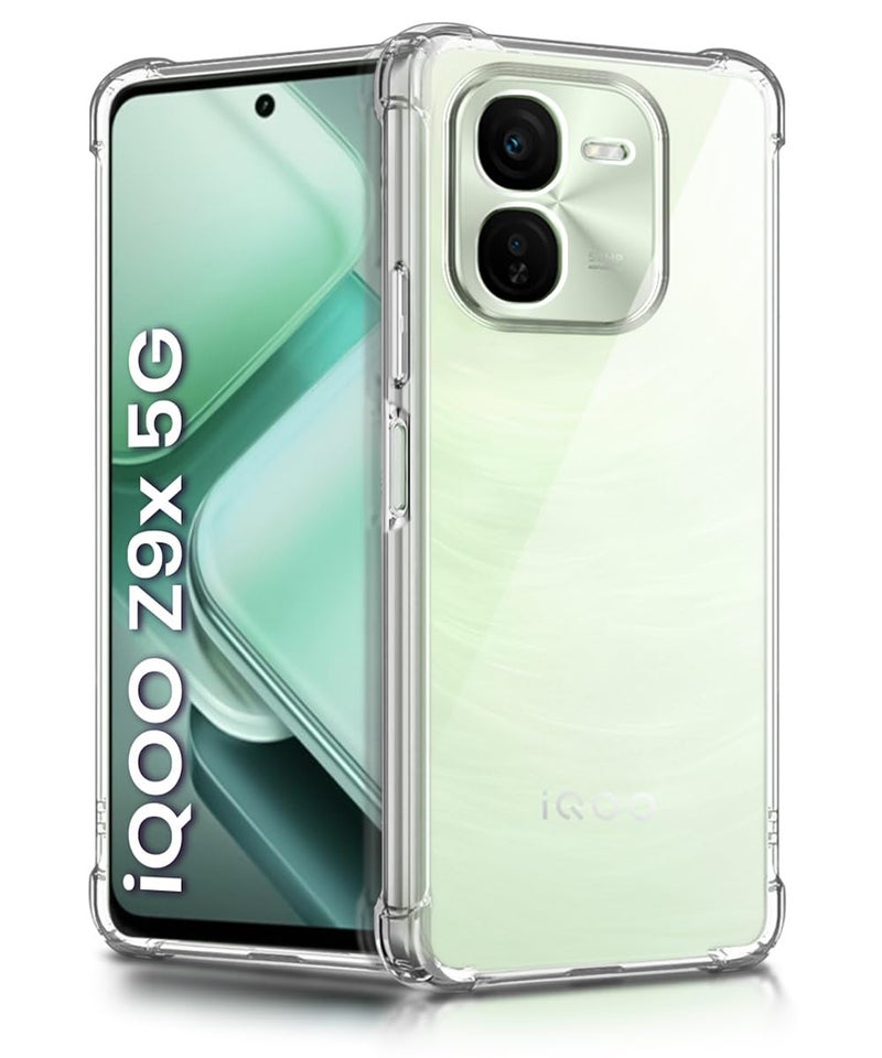 WOW IMAGINE Clear Back Cover Case for iQOO Z9x 5G | Shockproof Soft TPU Case | Cushioned Edges for Ultimate Protection Back Cover Case - Transparent - Image 1