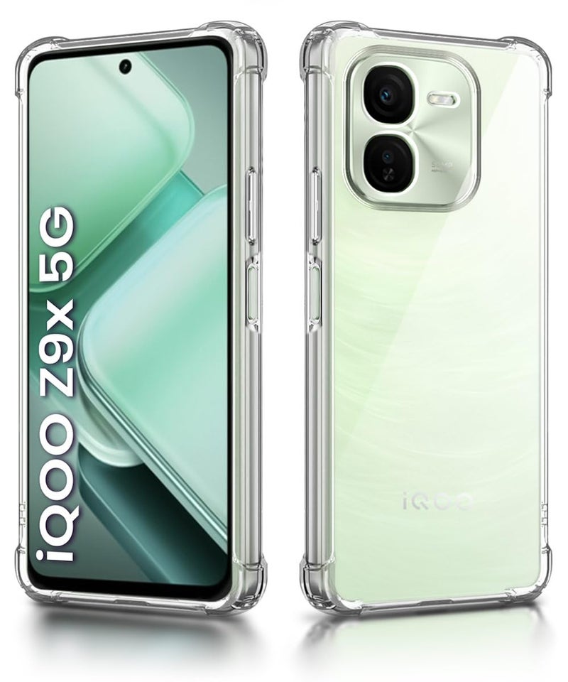 WOW IMAGINE Clear Back Cover Case for iQOO Z9x 5G | Shockproof Soft TPU Case | Cushioned Edges for Ultimate Protection Back Cover Case - Transparent - Image 2