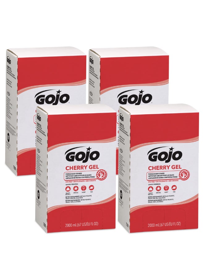 GOJO Cherry Gel Pumice Hand Cleaner Cherry Scent 2000 mL Refill for GOJO PRO TDX Dispenser Pack of 4 729004 - Image 3
