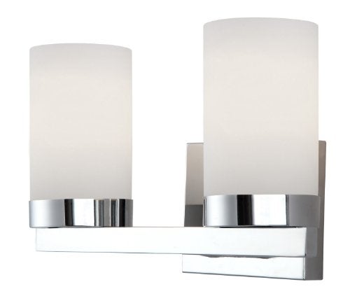 Canarm IVL429A02CH Milo 2-Light Bath Vanity Light, Chrome - Image 1