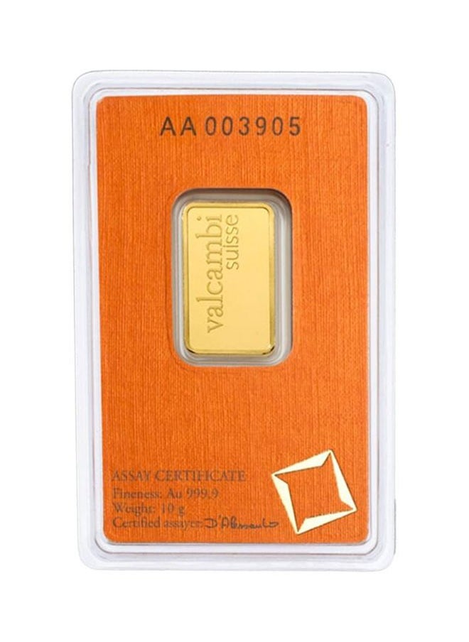 valcambi - Valcambi Suisse 10g Pure 999.9 Fine Gold Bar 24KT - 10 Grams - Image 1