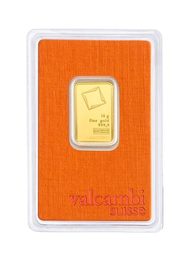 valcambi - Valcambi Suisse 10g Pure 999.9 Fine Gold Bar 24KT - 10 Grams - Image 1