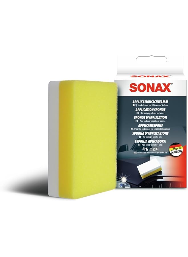 Sonax Application Sponge (1 Piece) - For The Thorough And Even Application Of Polishes, Waxes And Plastic Care Products | Item No. 04173000 - Image 1