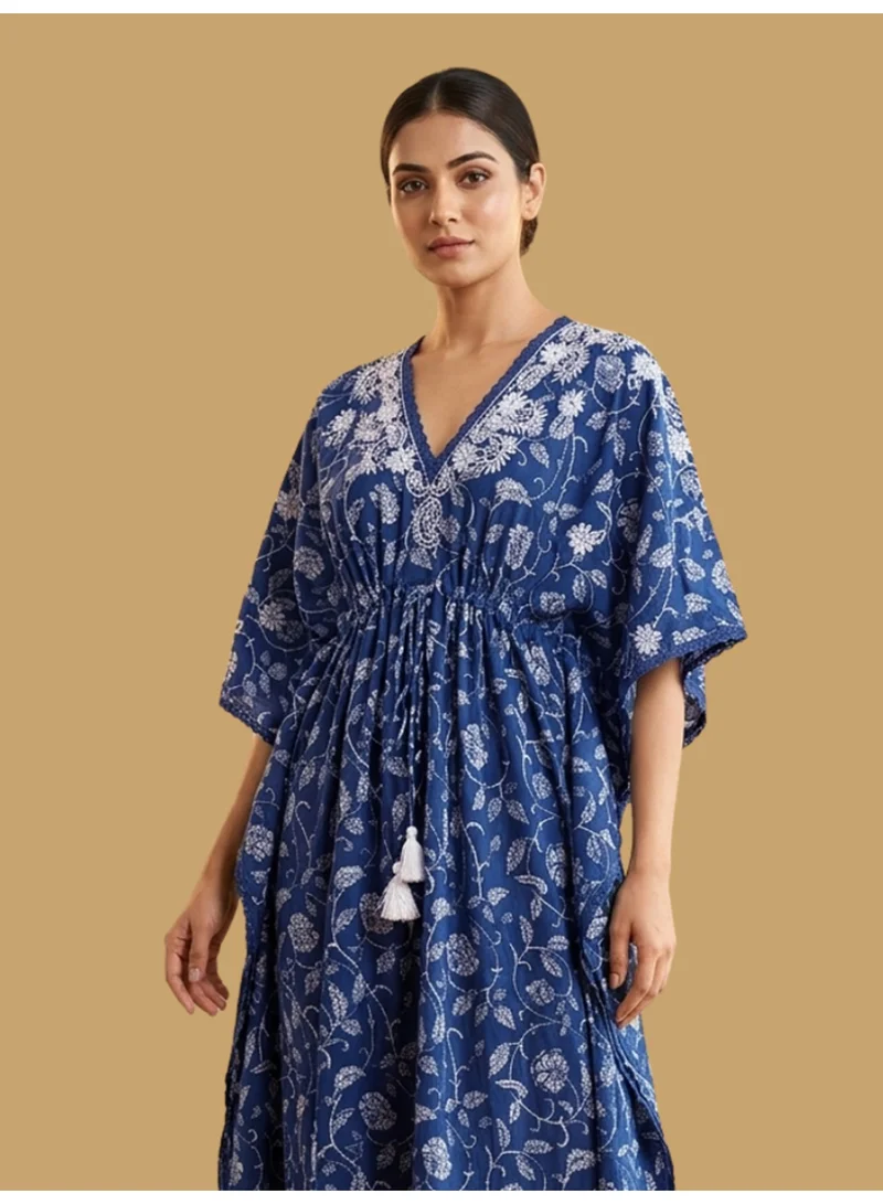Alaya Women Embroidered Cotton Kaftan-AL3700C