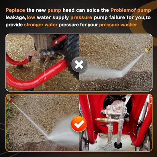 HQPASFY AR42940 Pressure Washer Pump Head Aluminum Compatible with Troy Bilt AR Pump RMW2G20, RMW2G24, RMW2G25, SRMW2.2G26 Pump Head Replaces AR42518 AR43061 - Image 4