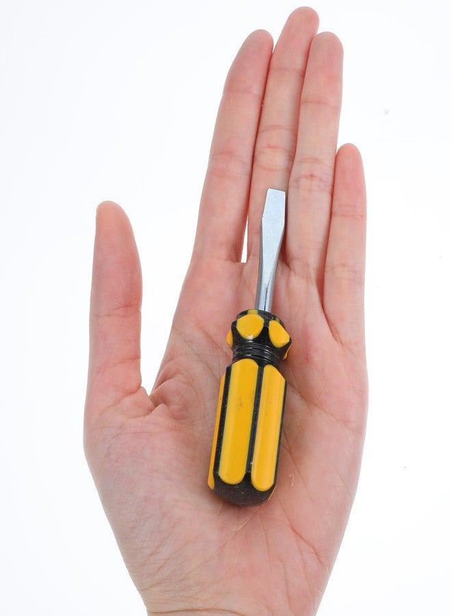 oruola مفك براغي قصير مسطح من Oruola، 6 قطع، مفك براغي قصير بلونين، مفكات براغي مسطحة وفيليبس، لمقبض الباب وإصلاح الأثاث ومشاريع الخياطة DIY (بطول 8 سم) - Image 3