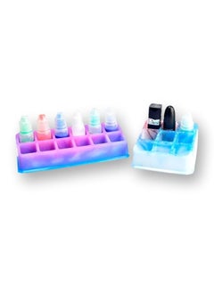 Graffiti Resin DIY Silicone Epoxy Resin Mold 2-Sizes Multi-Slot Organizers Casting Molds for Lipstick, Pens, Markers, Desktop Organization  - Image 1