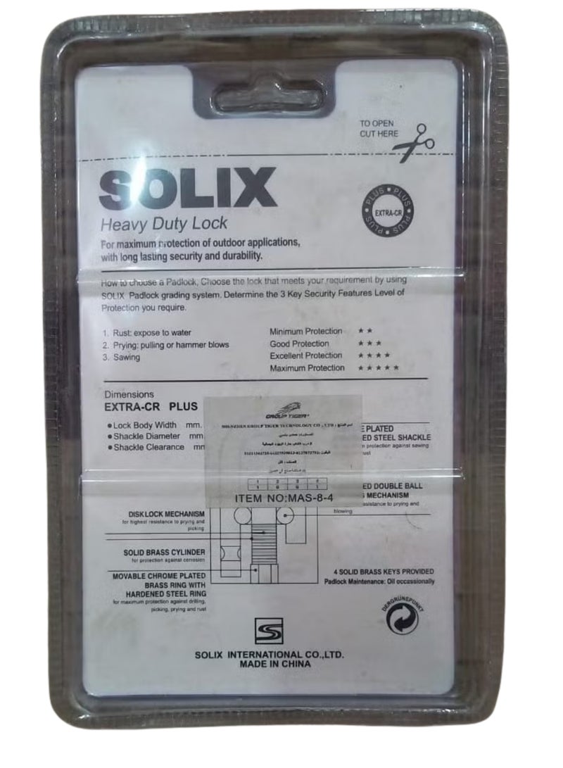 SOLIX Heavy-Duty Metal Padlock – Maximum Protection Against Rust, Prying, and Sawing for Industrial, Commercial & Residential Use - Image 2