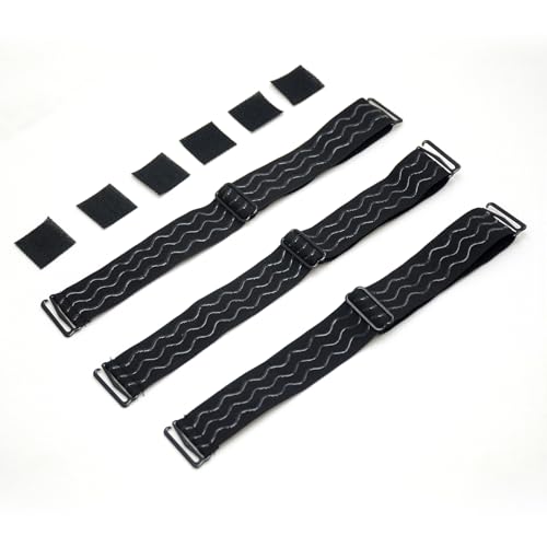 Jozlynn Adjustable Elastic Wig Band with Hooks No Slip Band for Glueless Wigs Black Lace Front Wig Strap for Wigs Making 3Pcs (Black) - Image 1