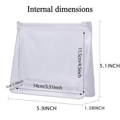 Arroyner 20 PCS Mini Clear Makeup Bag Small Clear Plastic Cosmetic Bags with Zipper Travel Toiletry Makeup Bag - Image 3